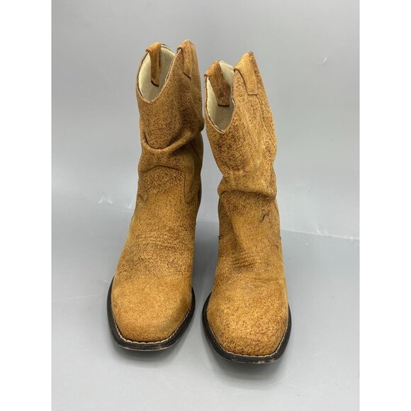 Durango Ankle Boots 8" Womens Size 6M Western Tan Crush RD8441 - Picture 4 of 8